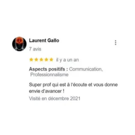 Avis google client de "Laurent Galio"